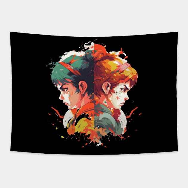 Cute Anime Girls Tapestry by SzlagRPG