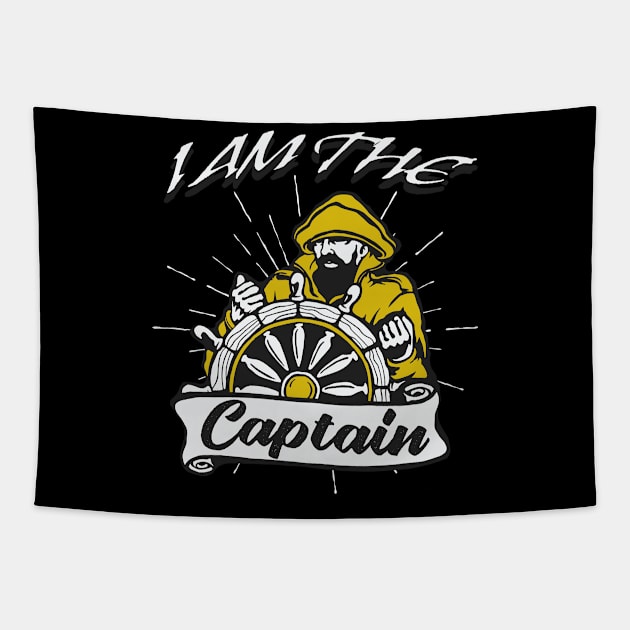 I am the Captain Sailor Gift Tapestry by Foxxy Merch