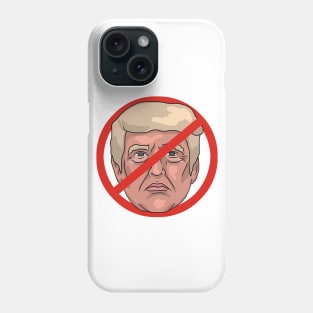 Donald Trump No Road Sign Illustration Phone Case