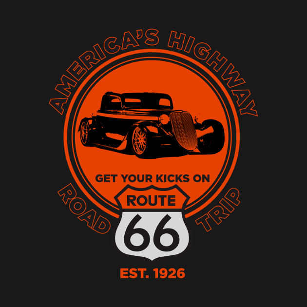 Route 66 Hot Rod by DavidLoblaw