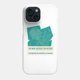 The more difficult the victory, the greater the happiness in winning.Quote football player Phone Case