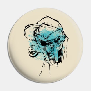 MF DOOM SKETCH Portrait Pin