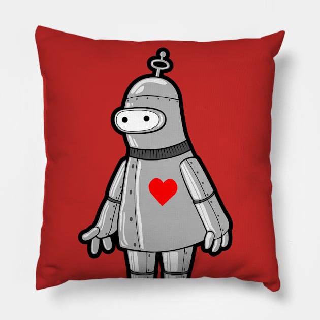 Love Bot Pillow by deancoledesign