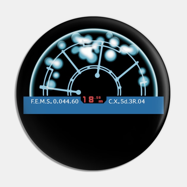 Aliens Motion Tracker Display Pin by SPACE ART & NATURE SHIRTS 