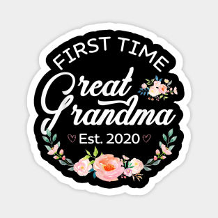 Womens Promoted to Great Grandma Est 2020 First Time Gift Magnet