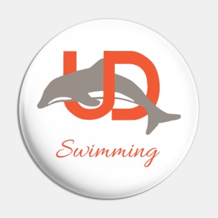 Red Logo Swimming Pin