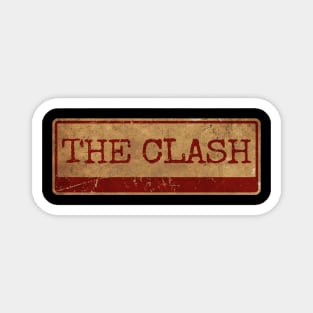 Aliska text red gold retro The Clash Magnet