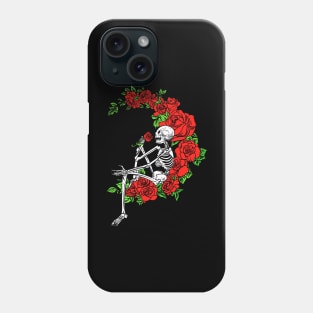 Skeleton Rose Moom Phone Case