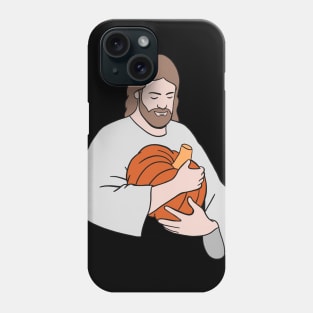 Vegan Jesus Holding A Pumpkin Phone Case