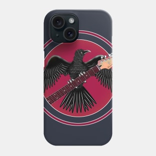 Black Raven and strat guitar Phone Case