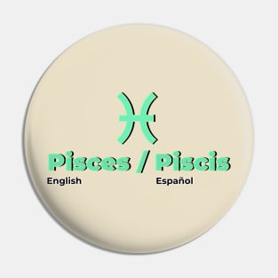 Pisces Power Color- Seafoam Green & Light Greens Pin