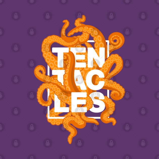 Tentacles – Pumpkin orange (white-out) by andrew_kelly_uk@yahoo.co.uk