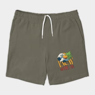 Vacay Mode: On T-Shirt: Waves, Palm Trees, and Sunset - Ultimate Vacation Tee Shorts
