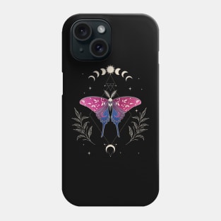 Bisexual Luna Moth Celestial Cottagecore LGBT Pride Flag Phone Case