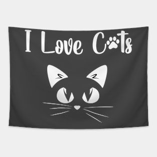 i love cat funny art for cats lovers Tapestry