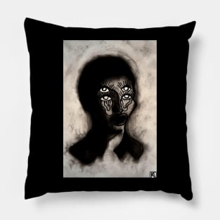 charcoal drawing Pillow