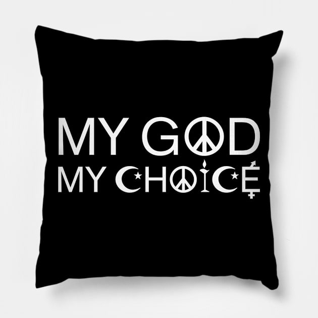 My God My Choice Religious Freedom Pillow by Flippin' Sweet Gear