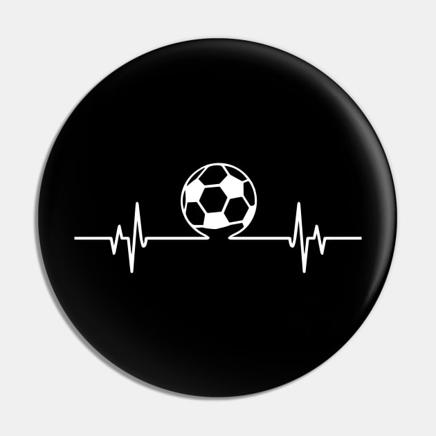 Soccer Lover Cool Heartbeat Pin by clickbong12