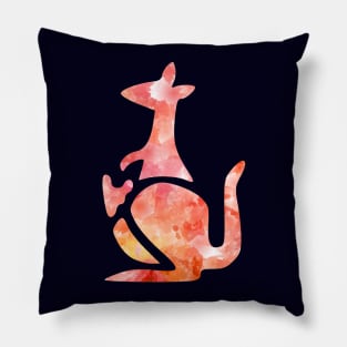 Kangaroo Watercolor Pillow