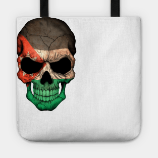 Jordanian Flag Skull Tote