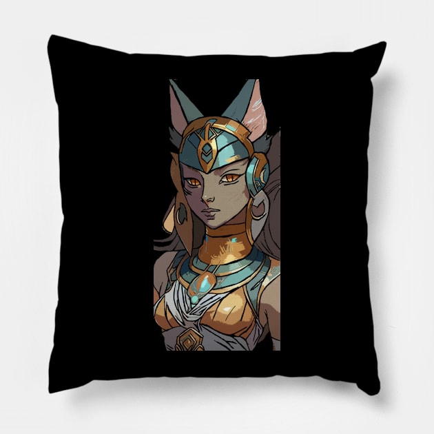 Bastet Feline Protector Pillow by DravenWaylon