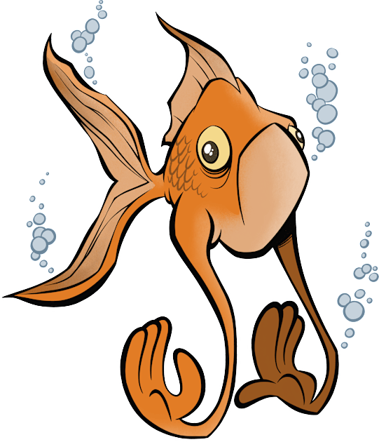 Goldfish Mermaid Kids T-Shirt by westinchurch