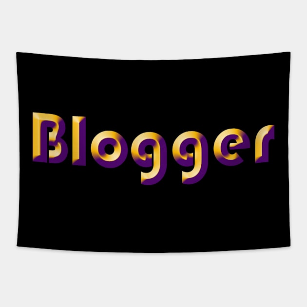 Blogger (gold and purple) Tapestry by EpicEndeavours