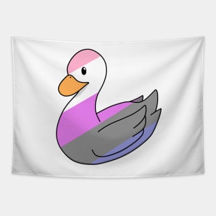 Pastel Genderfluid Duck Tapestry