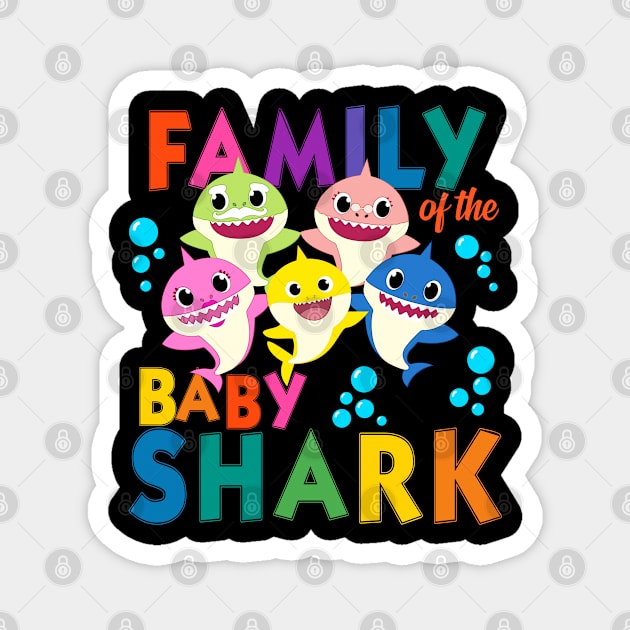 Family of the baby shark Magnet by  Memosh Everything 