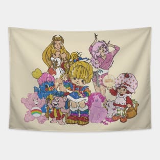 Vintage 80s Cartoons Tapestry