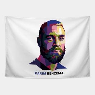 Benzema Pop Art Portrait Tapestry