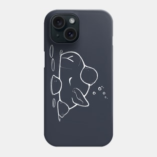 Capybara and Orange [White Lines] Phone Case