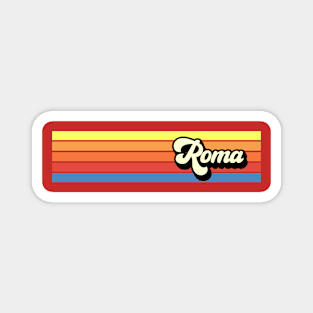 Roma Rome Italy Italia Retro Vintage Design Trendy 70s 80s Magnet