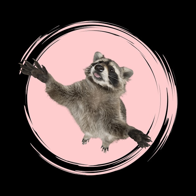 Pedro Raccoon Dancing Popular Internet Meme mapache dance T-Shirt by Surrealart