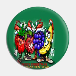 Berry Christmas & Banana New Year Pin