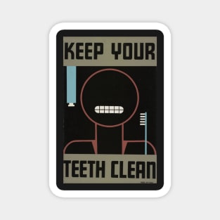 Vintage Poster - Teeth Cleaning Magnet