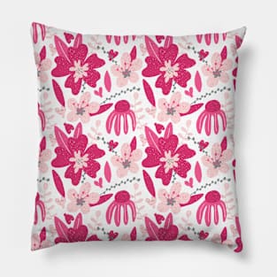 Wild Countryside (Fuchsia & White) Pillow