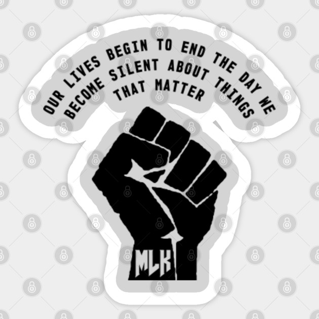 Mlk Martin Luther King Quote And Black Lives Matter Fist Black