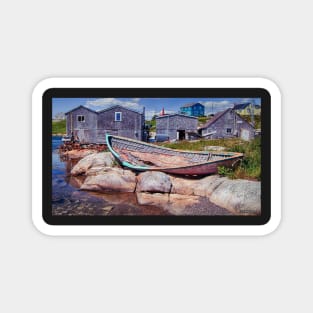 Old Fishing Boat in Peggys Cove Magnet