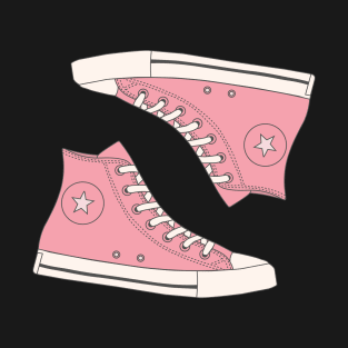 Pink High Top Sneakers T-Shirt