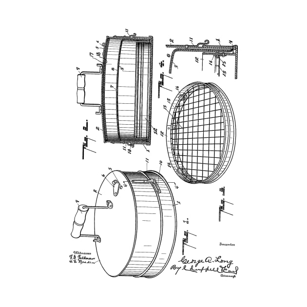 Cooker Vintage Patent Hand Drawing by TheYoungDesigns