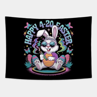 Happy 420 Easter Bunny Smoking Tapestry