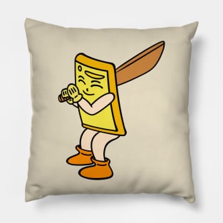 Funny cartoon cricket sport Pillow