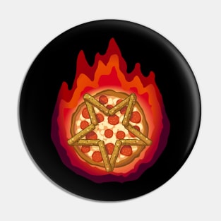 Satanic Pizza, fire version Pin