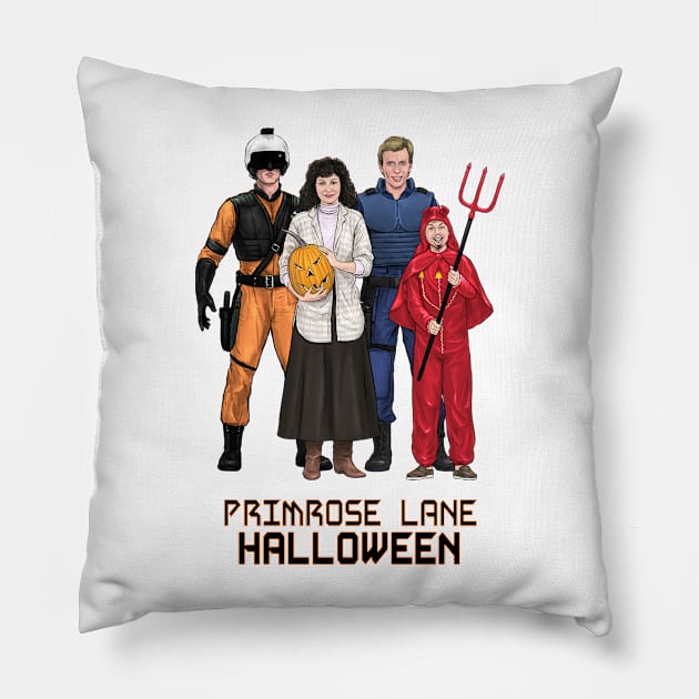 Primrose Lane Halloween Pillow by PreservedDragons