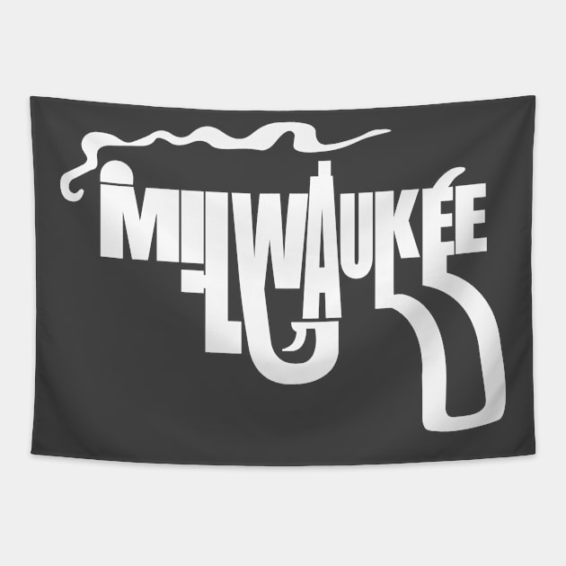 Milwaukee Smoking Gun City Art Tapestry by darklordpug