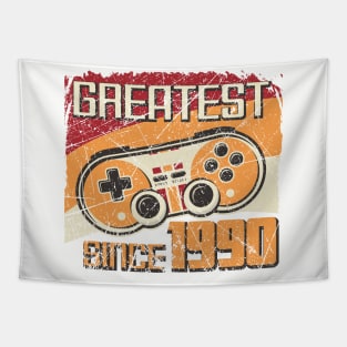 Vintage Gamers 1990 30th birthday Retro Game Controller 30 yo Tapestry