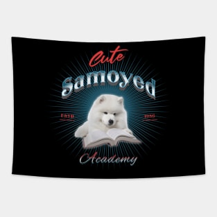 Cute Samoyed Academy Tapestry