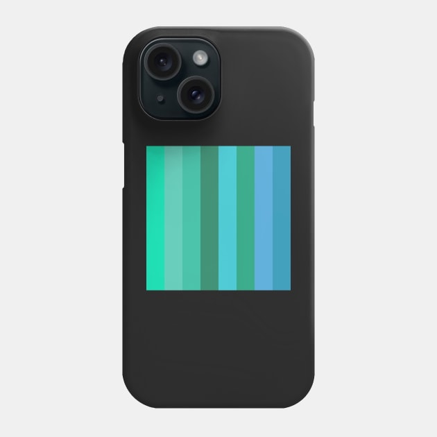 blue and gree minimalist stripe pattern Phone Case by pauloneill-art