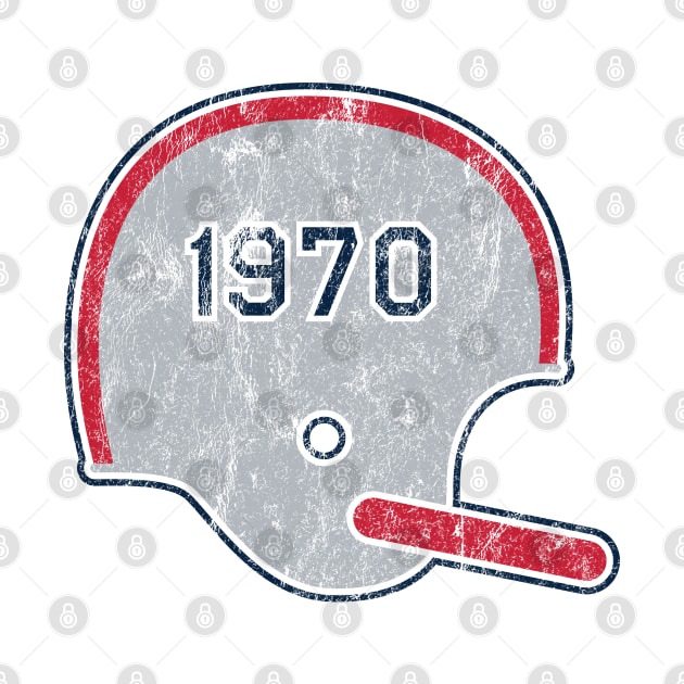 New England Patriots Year Founded Vintage Helmet by Rad Love